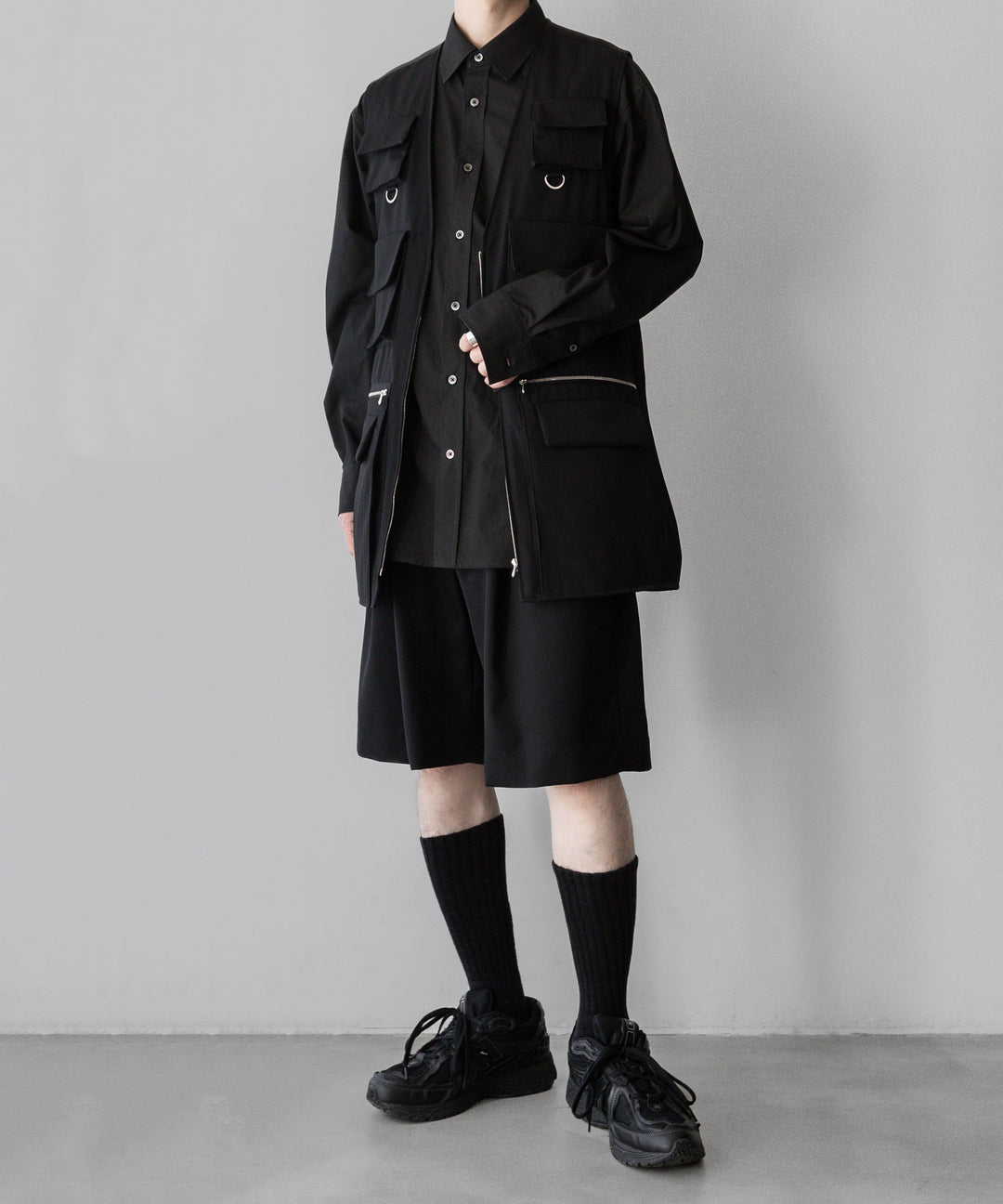 ssstein stein(シュタイン)の24SSコレクションWIDE EASY SHORT TROUSERSのBLACK 公式通販サイトsession福岡セレクトショップ