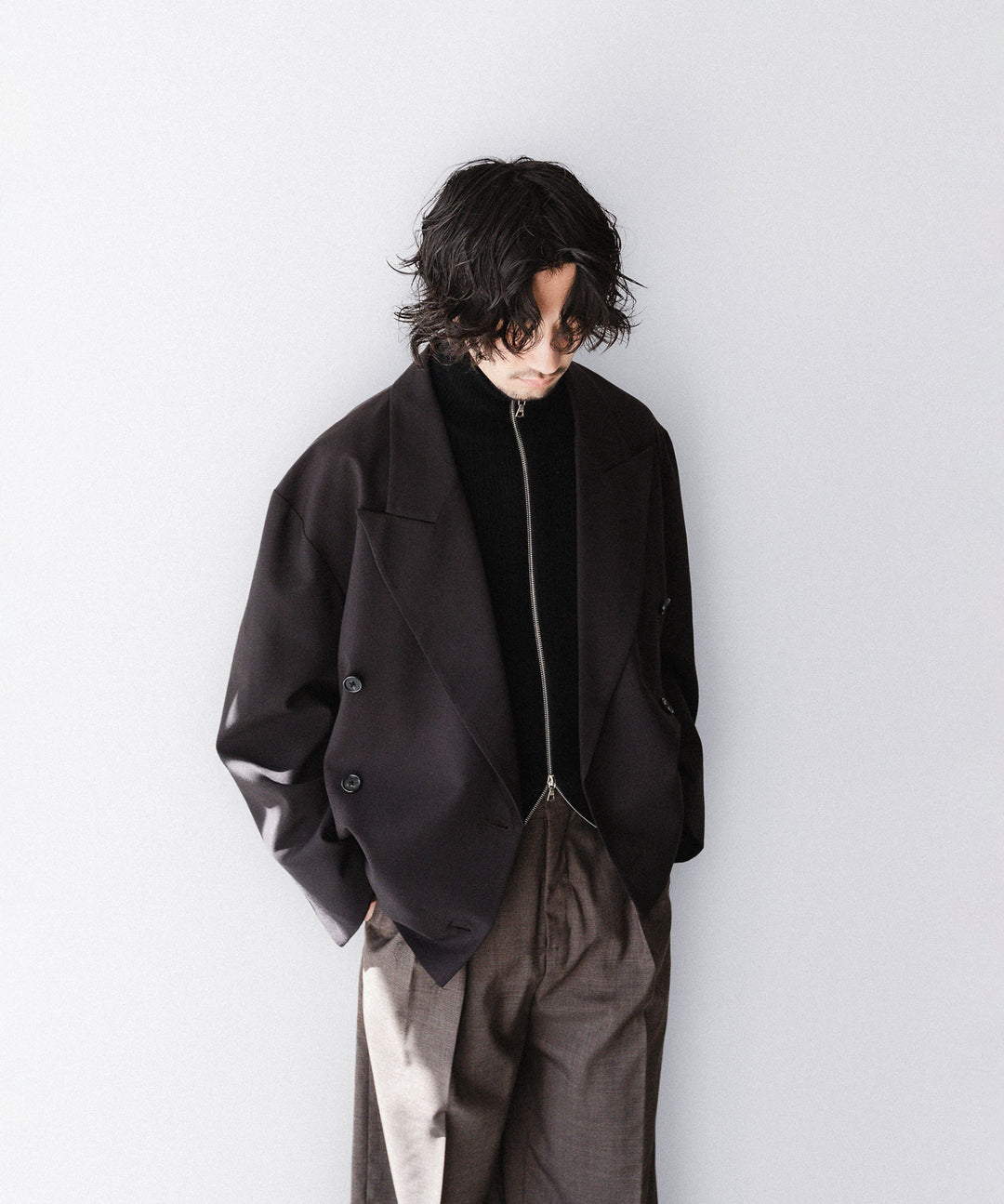 CODA -コーダのBROWN WOOL CUT OFF DOUBLE BREASTED LENTO BLAZERのBROWN公式通販サイトsession福岡セレクトショップ