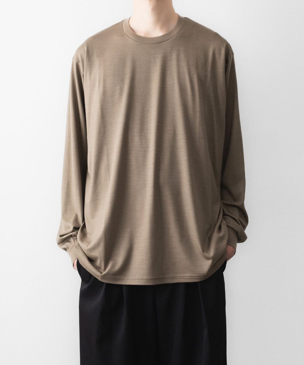 ssstein(シュタイン)のFINE WOOL OVERSIZED LONG SLEEVE TEE - KHAKIの公式通販サイトsession福岡セレクトショップ
