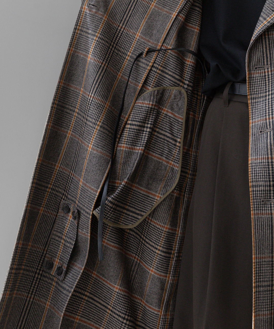 stein(シュタイン)の23AWコレクションOVERSIZED TRENCH COATのGLEN CHECK sessionセッション福岡セレクトショップ 公式通販サイト