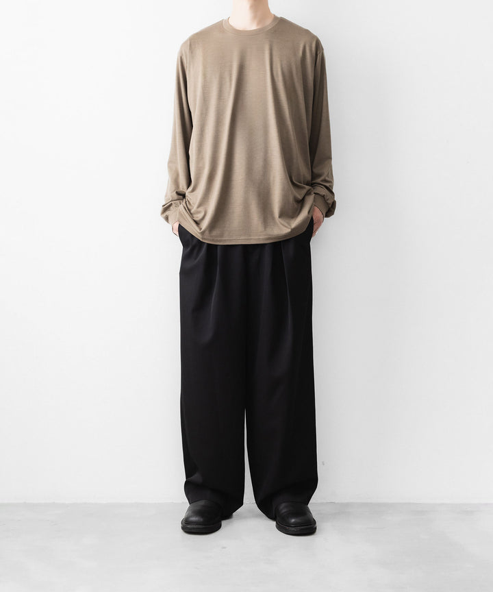ssstein(シュタイン)のFINE WOOL OVERSIZED LONG SLEEVE TEE - KHAKIの公式通販サイトsession福岡セレクトショップ