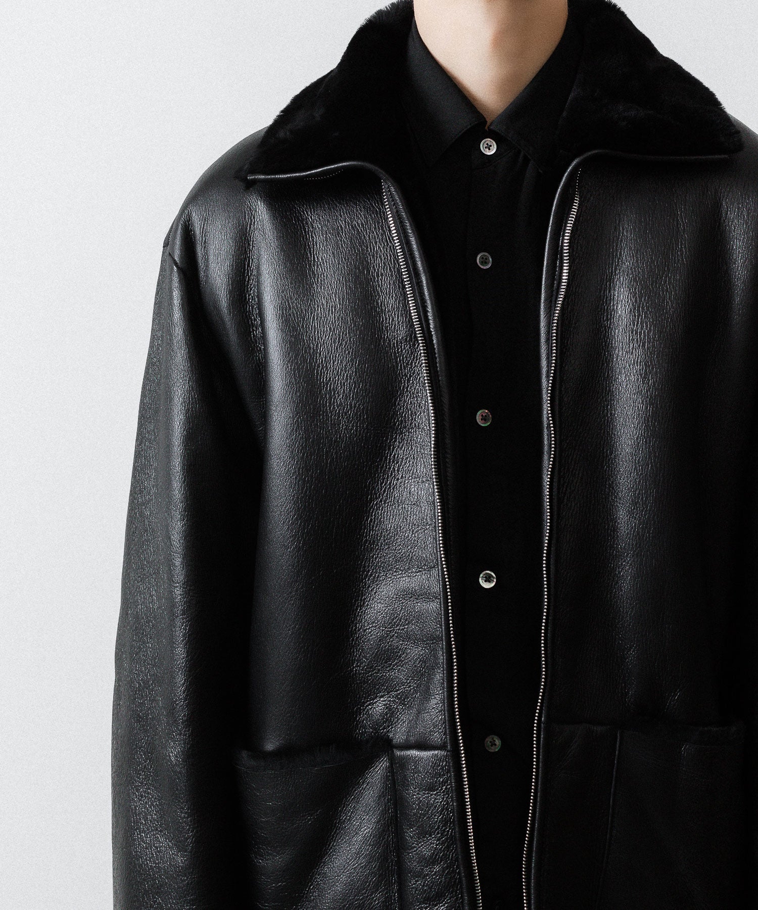 ssstein(シュタイン)のCUT-OFF MOUTON JACKET - BLACKの公式通販サイトsession福岡セレクトショップ