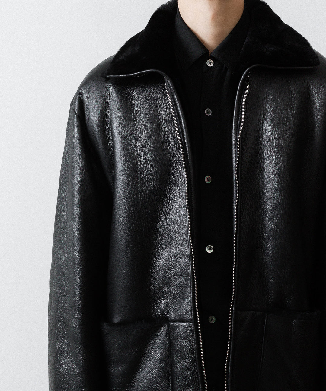 ssstein(シュタイン)のCUT-OFF MOUTON JACKET - BLACKの公式通販サイトsession福岡セレクトショップ
