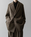 【ssstein】OVERSIZED PEAK LAPEL JACKET - DARK BEIGE