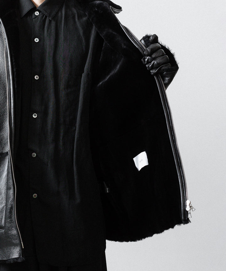 ssstein(シュタイン)のCUT-OFF MOUTON JACKET - BLACKの公式通販サイトsession福岡セレクトショップ