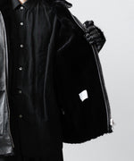 画像をギャラリービューアに読み込む, ssstein(シュタイン)のCUT-OFF MOUTON JACKET - BLACKの公式通販サイトsession福岡セレクトショップ
