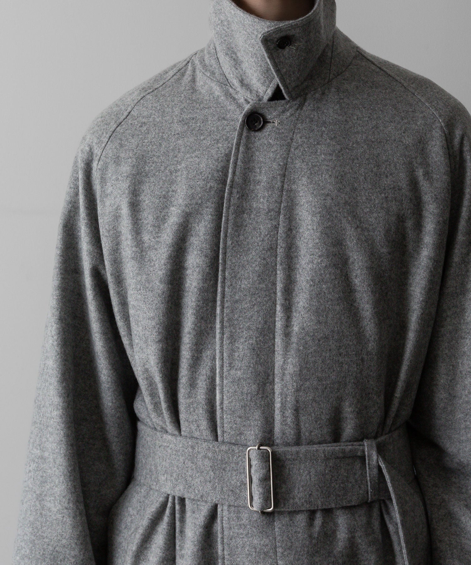 INTÉRIM(インテリム)のCASHMERE DRAP HYPER BIG BELTED OVER COATのGRAYの公式通販サイトsession福岡セレクトショップ