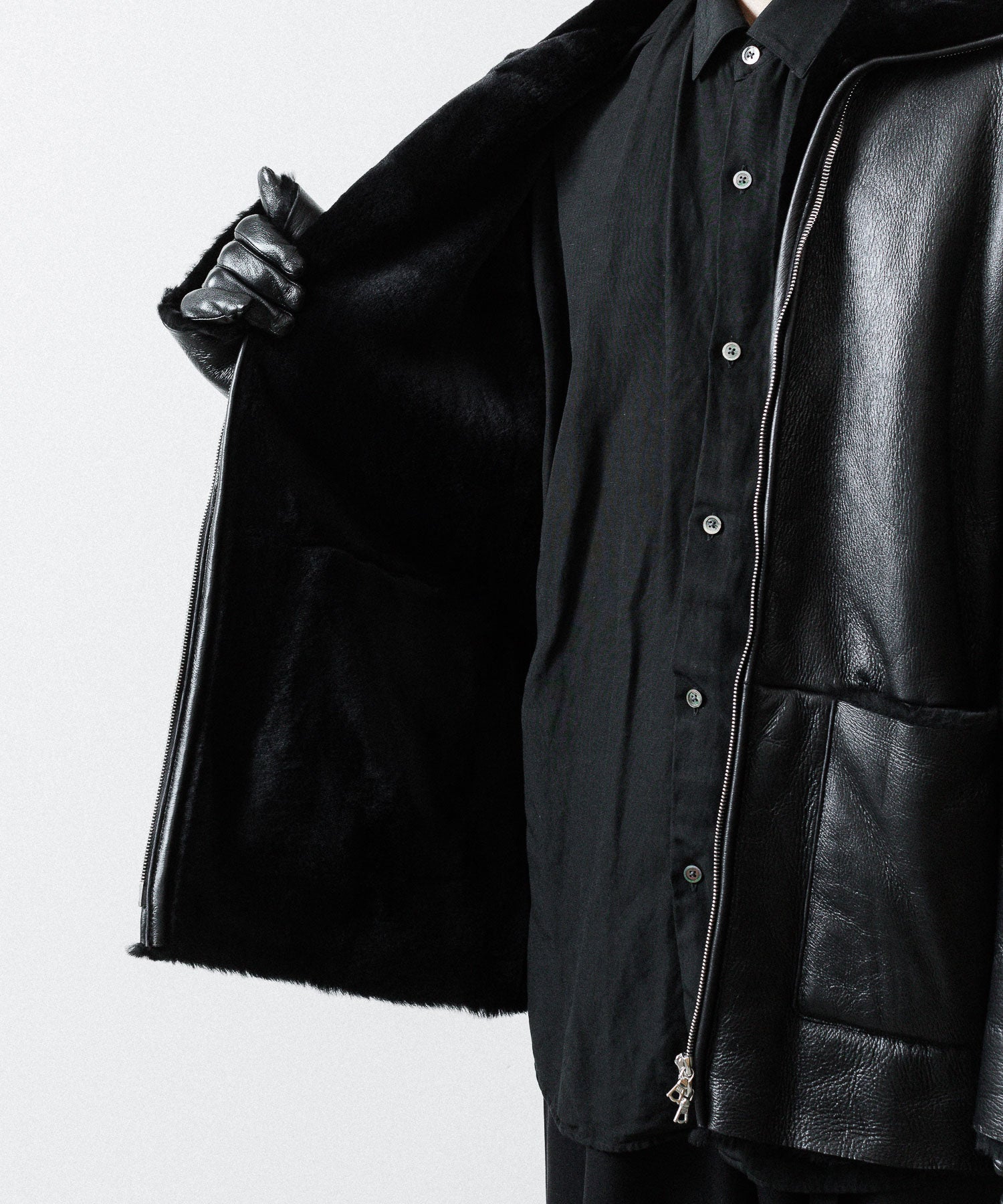 ssstein(シュタイン)のCUT-OFF MOUTON JACKET - BLACKの公式通販サイトsession福岡セレクトショップ