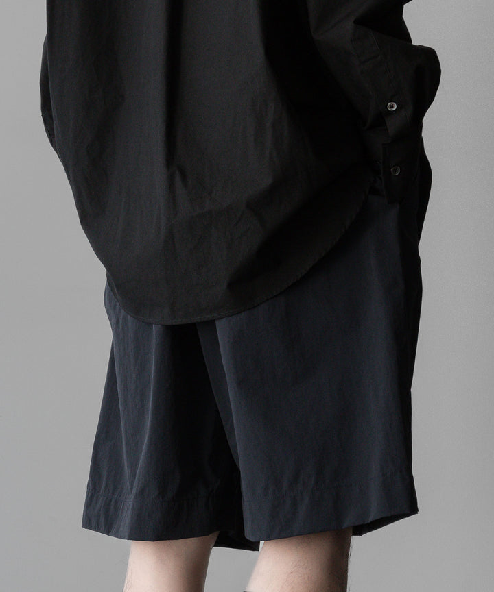 ssstein stein(シュタイン)の24SSコレクションWINDPROOF NYLON WIDE EASY SHORT TROUSERSのBLACK 公式通販サイトsession福岡セレクトショップ