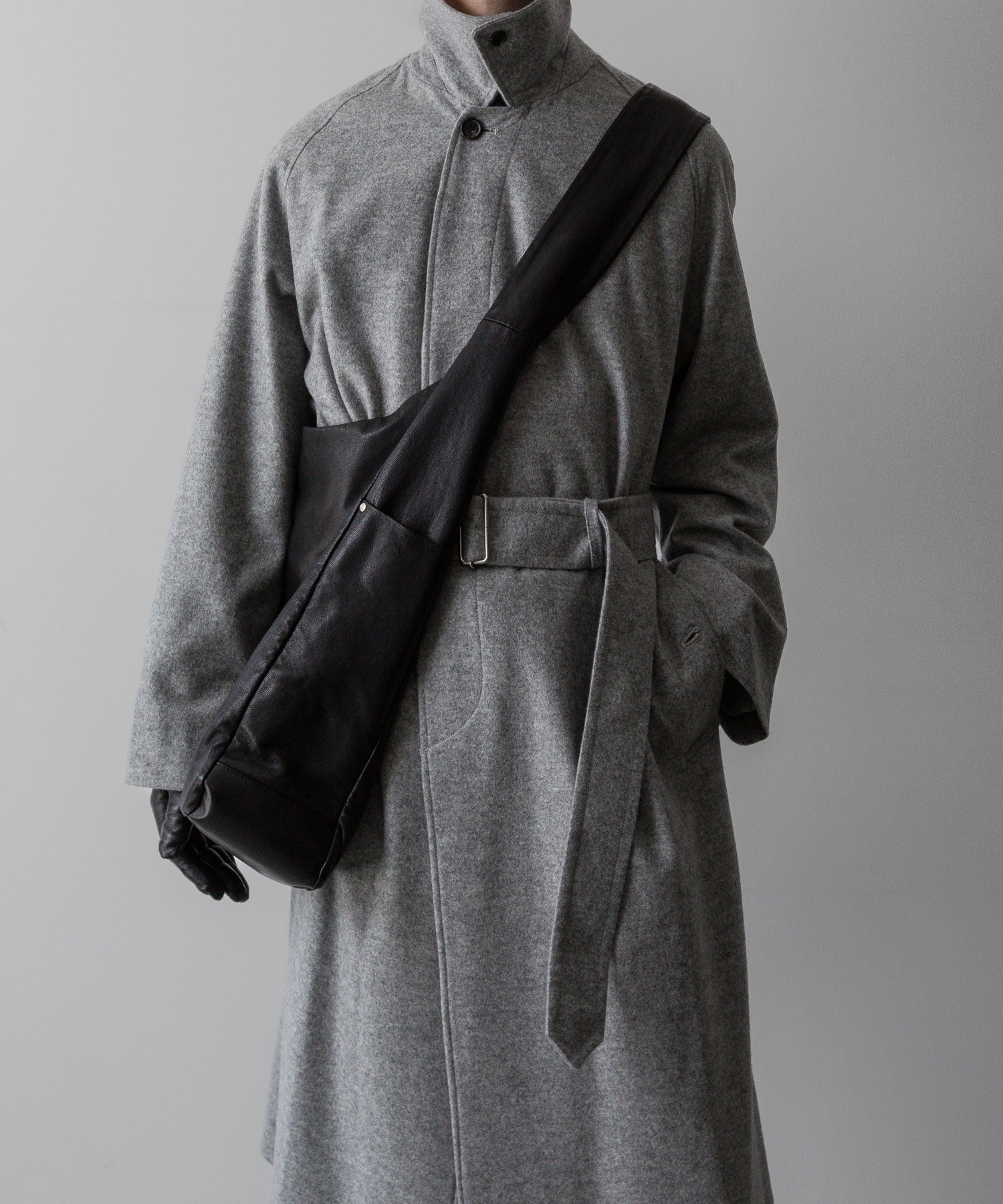 INTÉRIM(インテリム)のCASHMERE DRAP HYPER BIG BELTED OVER COATのGRAYの公式通販サイトsession福岡セレクトショップ