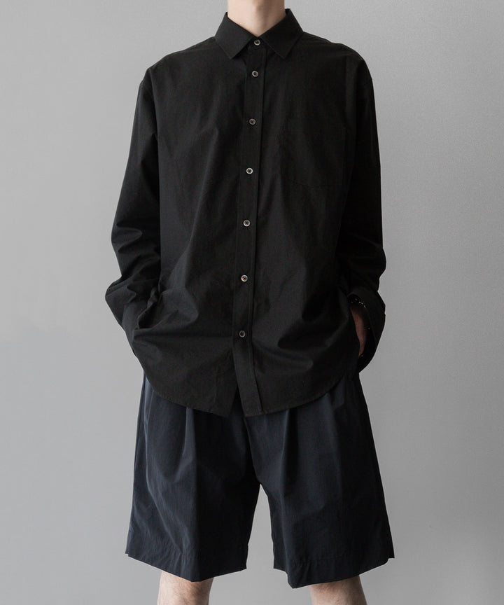 ssstein stein(シュタイン)の24SSコレクションWINDPROOF NYLON WIDE EASY SHORT TROUSERSのBLACK 公式通販サイトsession福岡セレクトショップ