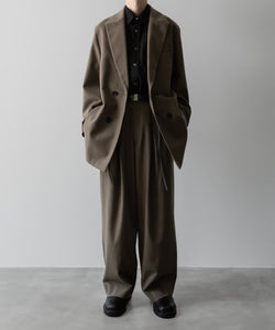 ssstein(シュタイン)の24AWコレクション EASY WIDE TROUSERS (2/72梳毛フラノ) - DARK BEIGE 公式通販サイトsession福岡セレクトショップ