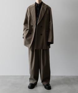 ssstein(シュタイン)の24AWコレクション EASY WIDE TROUSERS (2/72梳毛フラノ) - DARK BEIGE 公式通販サイトsession福岡セレクトショップ