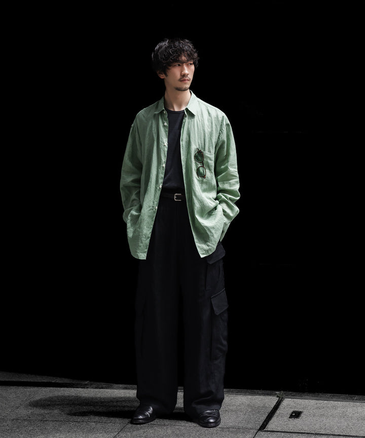 INTÉRIM インテリムのRAMIE SHEER LAWN HYPER BIG L/S REGULAR COLLAR SHIRTのMINT 公式通販サイトsession福岡セレクトショップ