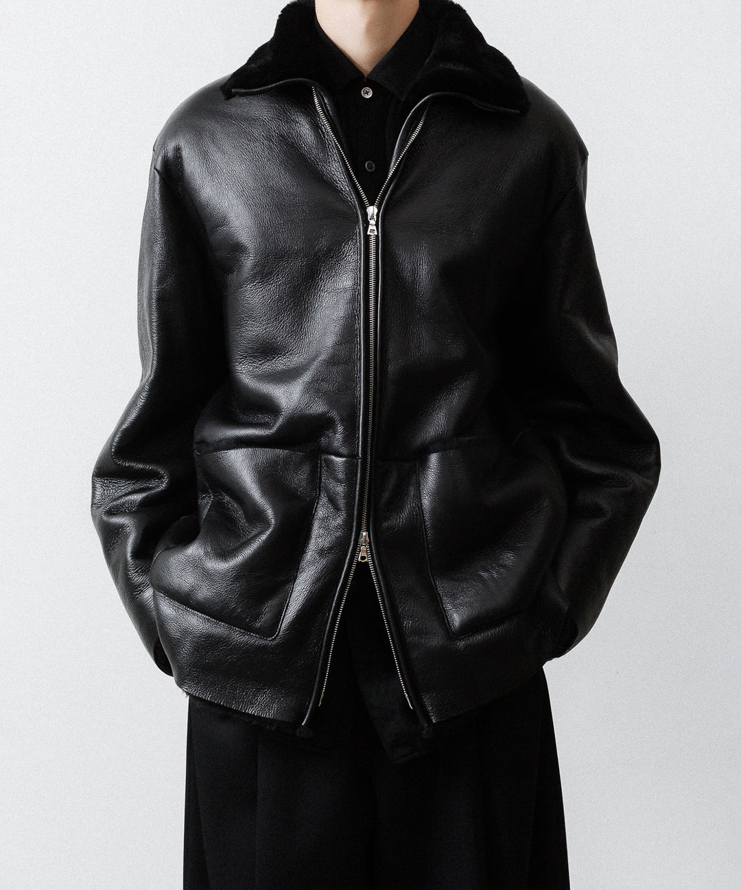 ssstein(シュタイン)のCUT-OFF MOUTON JACKET - BLACKの公式通販サイトsession福岡セレクトショップ