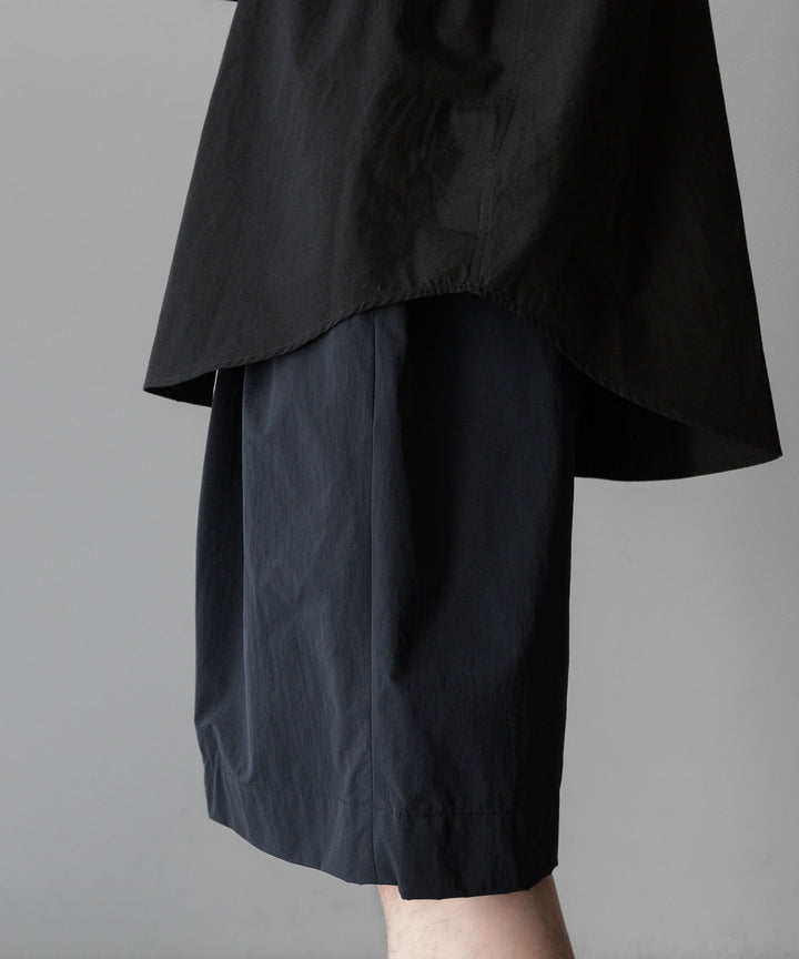 ssstein stein(シュタイン)の24SSコレクションWINDPROOF NYLON WIDE EASY SHORT TROUSERSのBLACK 公式通販サイトsession福岡セレクトショップ