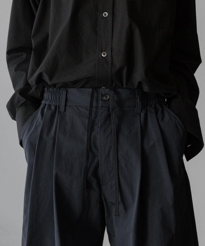 ssstein stein(シュタイン)の24SSコレクションWINDPROOF NYLON WIDE EASY SHORT TROUSERSのBLACK 公式通販サイトsession福岡セレクトショップ