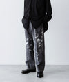 【INTÉRIM】MILK PAINT USED BLACK DENIM 2-TUCK STRAIGHT SLACKS - PU.BLACK