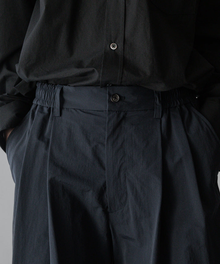 ssstein stein(シュタイン)の24SSコレクションWINDPROOF NYLON WIDE EASY SHORT TROUSERSのBLACK 公式通販サイトsession福岡セレクトショップ