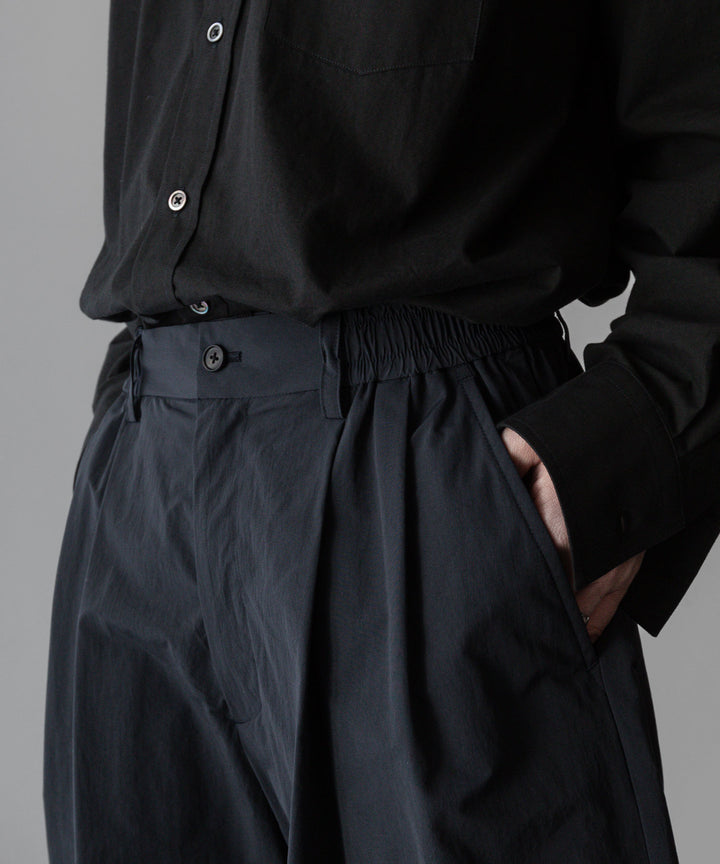 ssstein stein(シュタイン)の24SSコレクションWINDPROOF NYLON WIDE EASY SHORT TROUSERSのBLACK 公式通販サイトsession福岡セレクトショップ