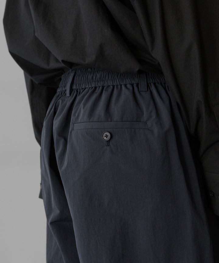 ssstein stein(シュタイン)の24SSコレクションWINDPROOF NYLON WIDE EASY SHORT TROUSERSのBLACK 公式通販サイトsession福岡セレクトショップ