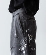 画像をギャラリービューアに読み込む, INTÉRIM - インテリムのMILK PAINT USED BLACK DENIM 2-TUCK STRAIGHT SLACKS - PU.BLACK公式通販サイトsession福岡セレクトショップ
