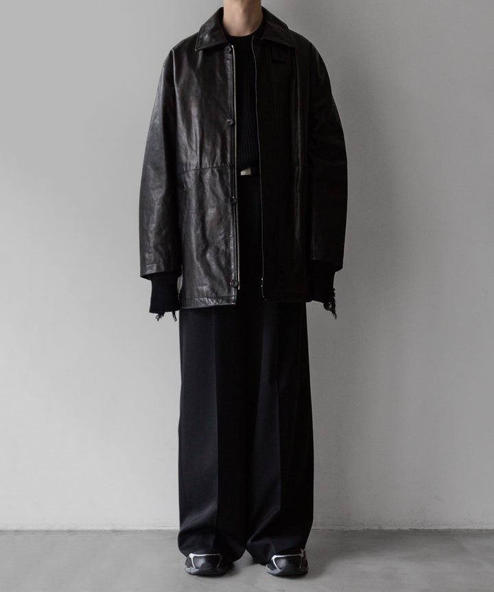 stein シュタイン 23AW LEATHER ZIP JACKET - BLACK sessionセッション福岡セレクトショップ 公式通販サイト