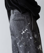 画像をギャラリービューアに読み込む, INTÉRIM - インテリムのMILK PAINT USED BLACK DENIM 2-TUCK STRAIGHT SLACKS - PU.BLACK公式通販サイトsession福岡セレクトショップ
