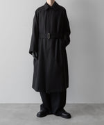 画像をギャラリービューアに読み込む, INTÉRIM(インテリム)のHAIRY WOOL DIAGONAL HYPER BIG BELTED OVER COATのBLACKの公式通販サイトsession福岡セレクトショップ
