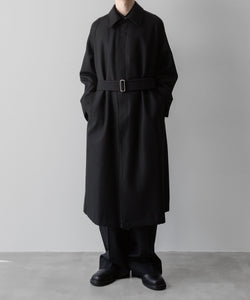 INTÉRIM(インテリム)のHAIRY WOOL DIAGONAL HYPER BIG BELTED OVER COATのBLACKの公式通販サイトsession福岡セレクトショップ