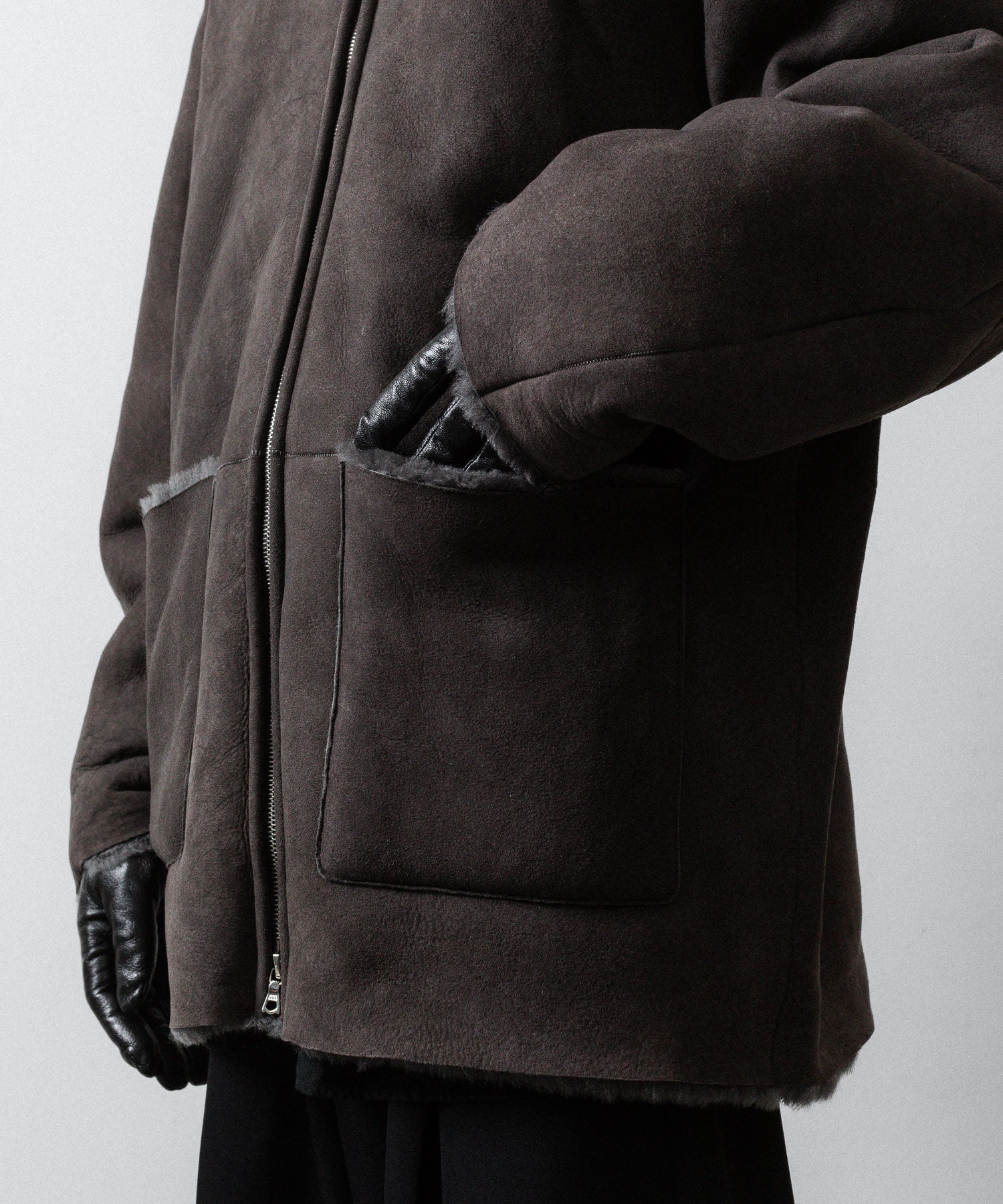 ssstein(シュタイン)のCUT-OFF MOUTON JACKET - GREY KHAKIの公式通販サイトsession福岡セレクトショップ