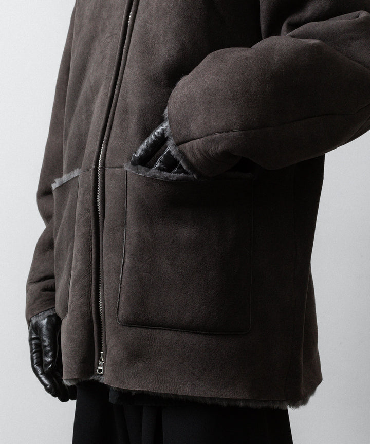 ssstein(シュタイン)のCUT-OFF MOUTON JACKET - GREY KHAKIの公式通販サイトsession福岡セレクトショップ