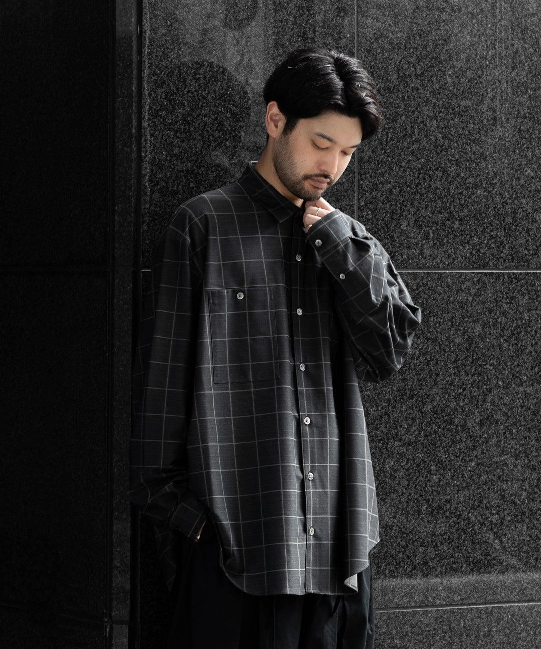 【KANEMASA PHIL.】カネマサのジャージーチャックシャツ FLANNEL CHECK JERSEY SHIRT - WP CHA 公式通販session福岡セレクトショップ