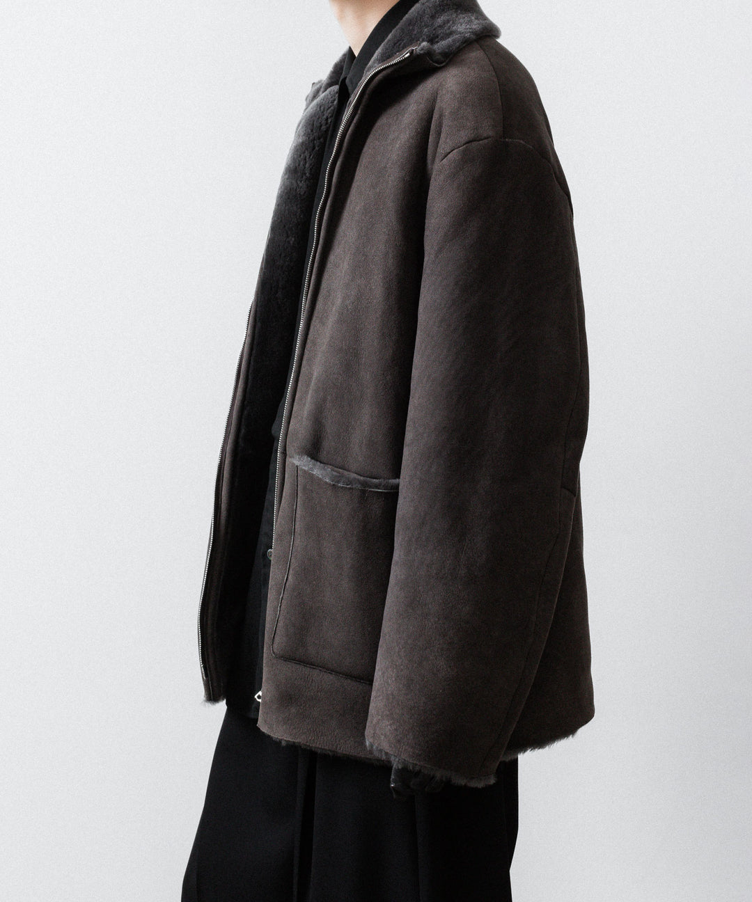 ssstein(シュタイン)のCUT-OFF MOUTON JACKET - GREY KHAKIの公式通販サイトsession福岡セレクトショップ
