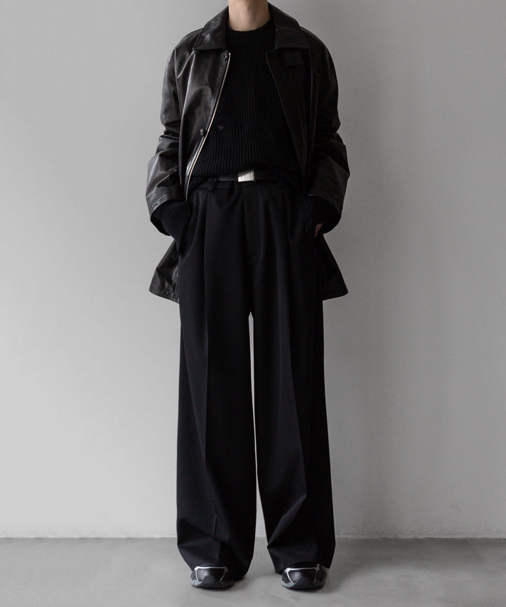 stein シュタイン 23AW LEATHER ZIP JACKET - BLACK sessionセッション福岡セレクトショップ 公式通販サイト