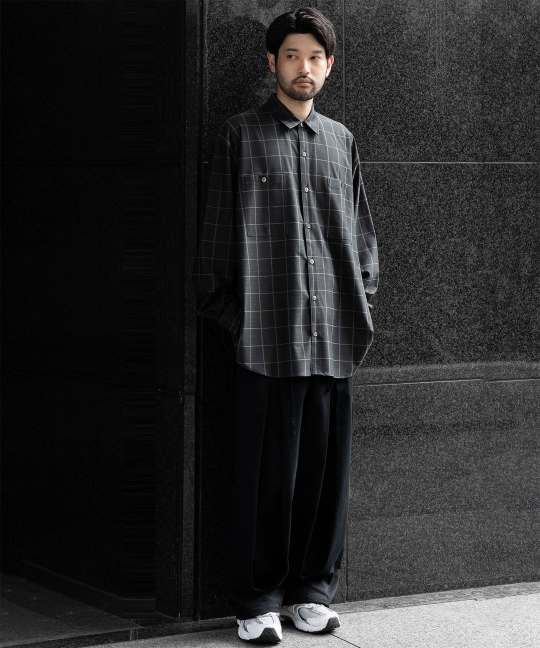 【KANEMASA PHIL.】カネマサのジャージーチャックシャツ FLANNEL CHECK JERSEY SHIRT - WP CHA 公式通販session福岡セレクトショップ
