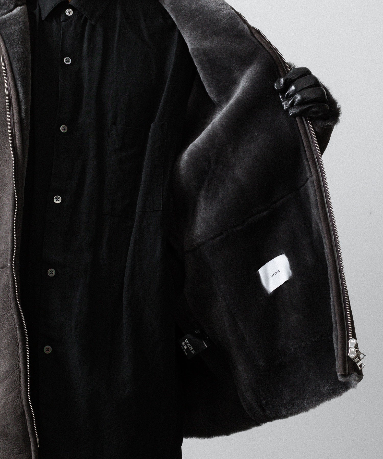 ssstein(シュタイン)のCUT-OFF MOUTON JACKET - GREY KHAKIの公式通販サイトsession福岡セレクトショップ