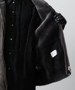 画像をギャラリービューアに読み込む, ssstein(シュタイン)のCUT-OFF MOUTON JACKET - GREY KHAKIの公式通販サイトsession福岡セレクトショップ
