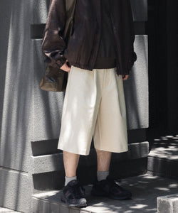 ssstein / シュタイン】DOUBLE WEAVE COTTON SHORTS - CREAM | 公式