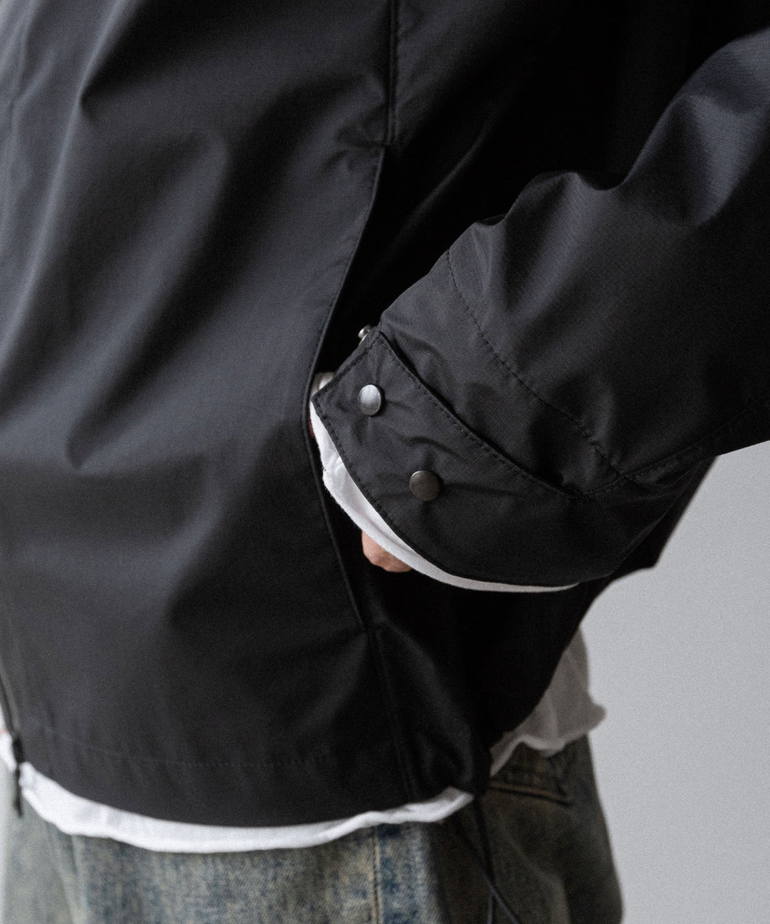 OPPOSE DUALITY-オポーズデュアリティのSHORT PARKA 3L NYLONのBLACK 公式通販サイトsession福岡セレクトショップ