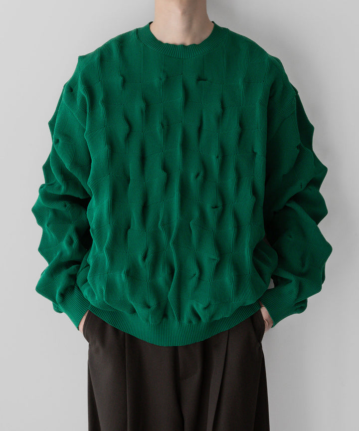 stein(シュタイン)の23AWコレクションBUMPY PATTERNED KNIT LSのGREEN
