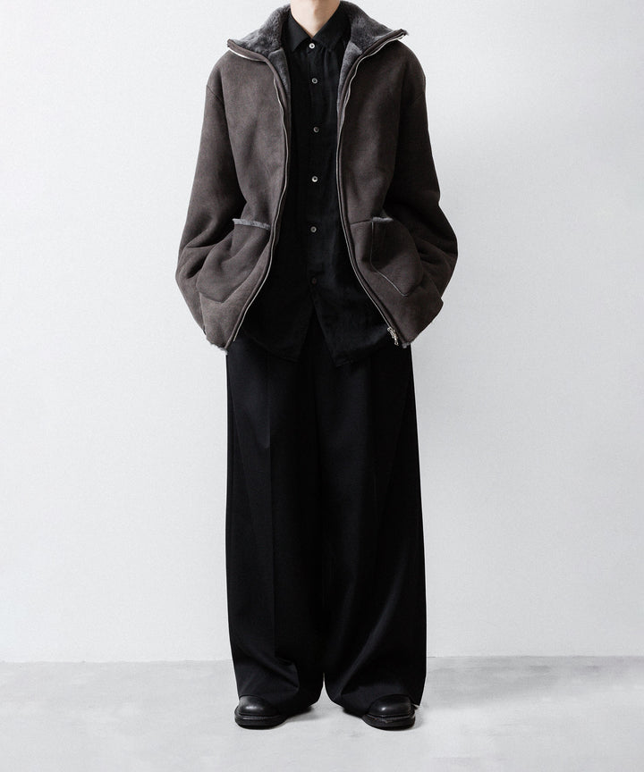 ssstein(シュタイン)のCUT-OFF MOUTON JACKET - GREY KHAKIの公式通販サイトsession福岡セレクトショップ