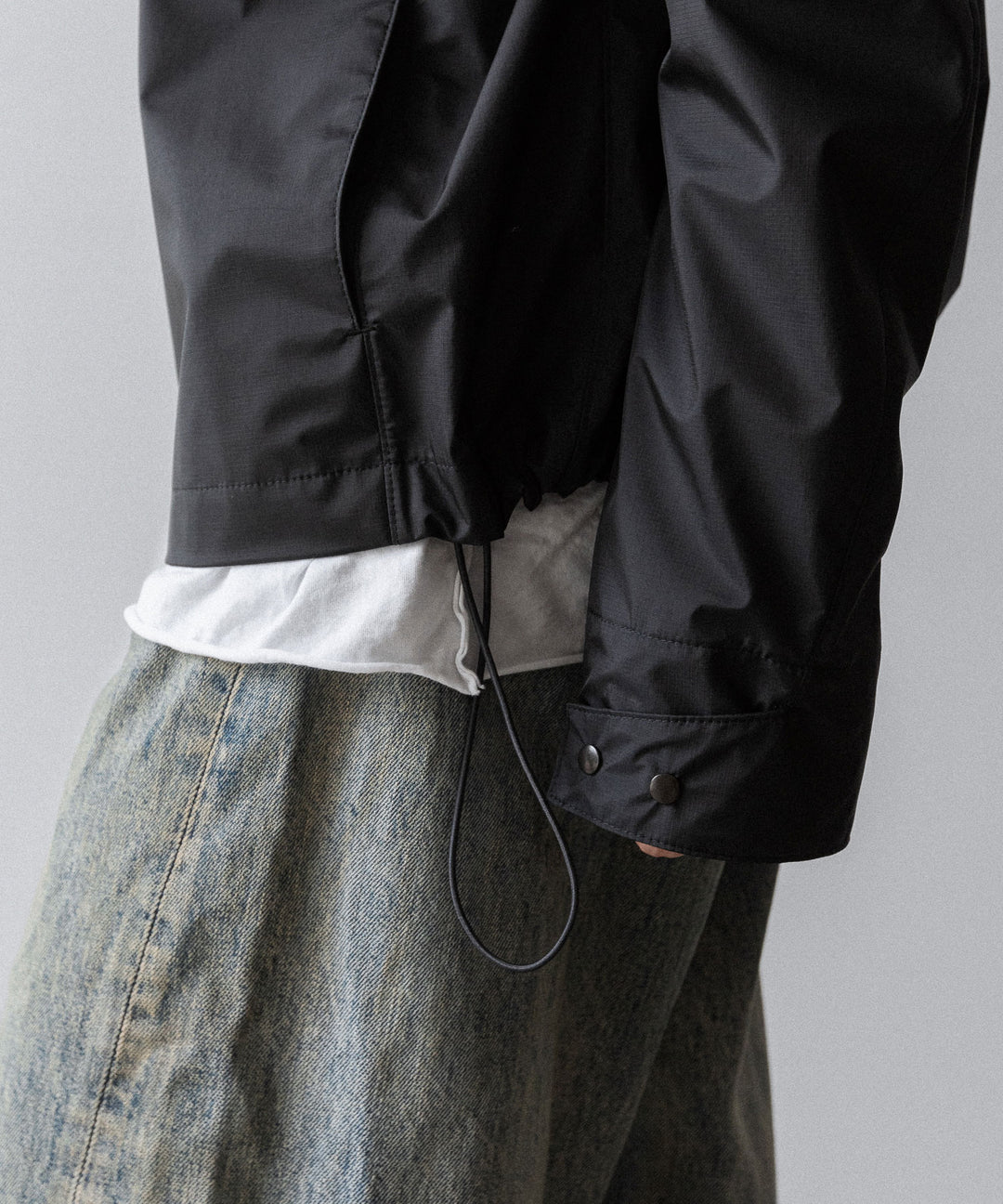 OPPOSE DUALITY-オポーズデュアリティのSHORT PARKA 3L NYLONのBLACK 公式通販サイトsession福岡セレクトショップ