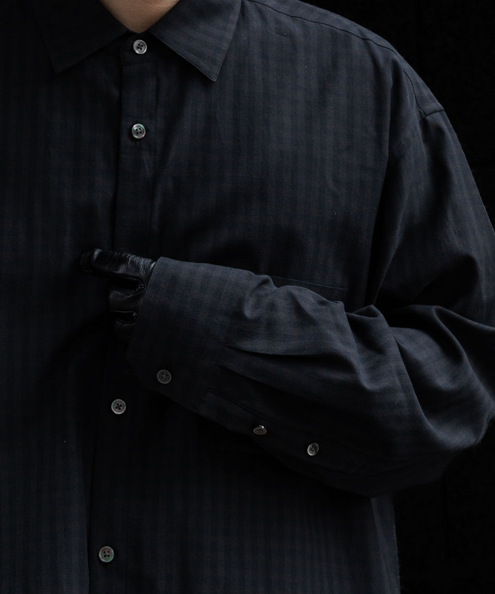 stein(シュタイン)の24SSコレクションOVERSIZED DOWN PAT SHIRTのGINGHAM( CHARCOAL )