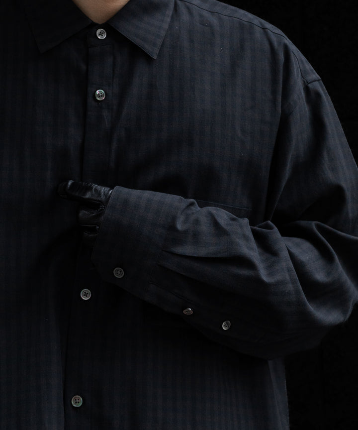 stein(シュタイン)の24SSコレクションOVERSIZED DOWN PAT SHIRTのGINGHAM( CHARCOAL )