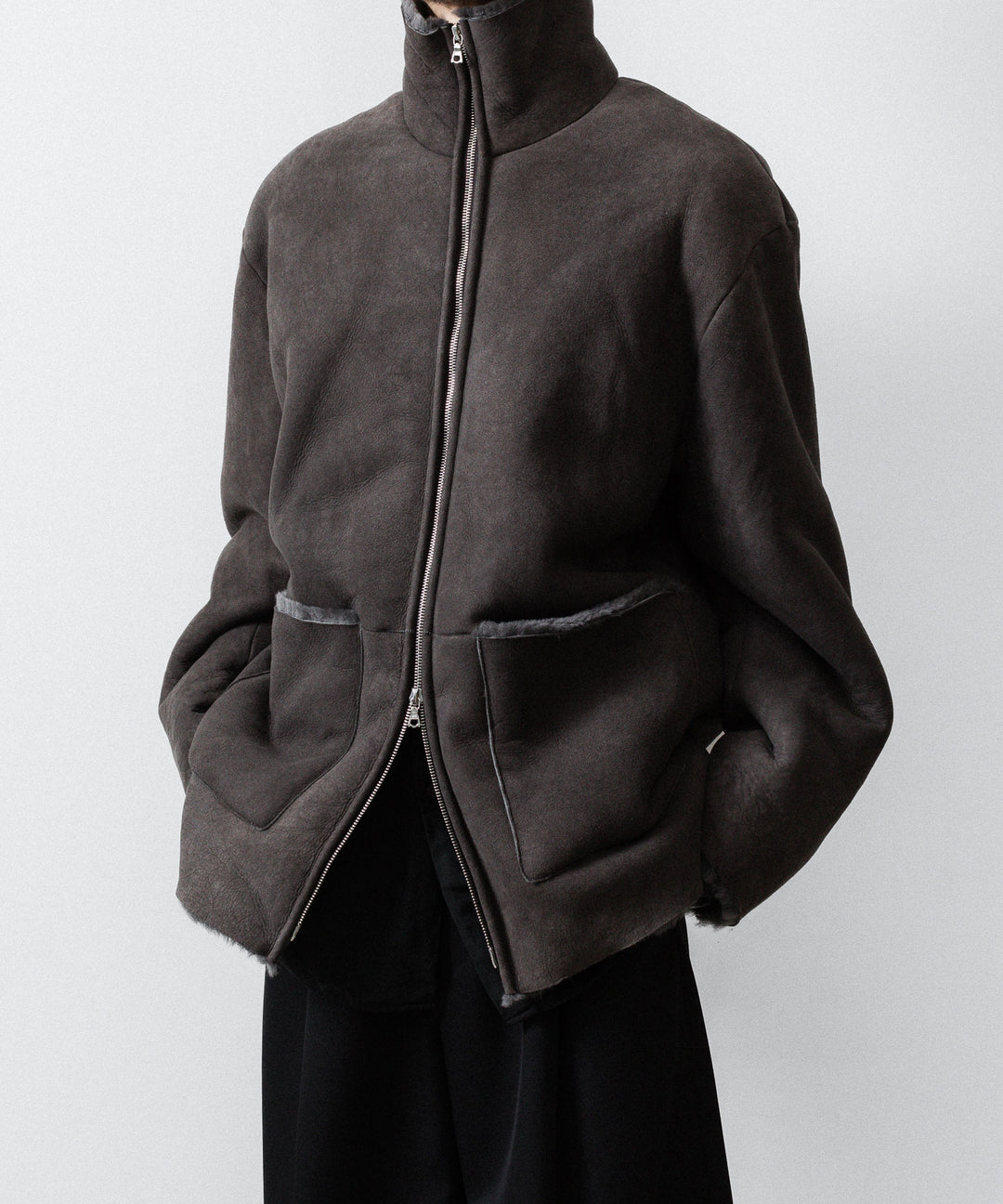 ssstein(シュタイン)のCUT-OFF MOUTON JACKET - GREY KHAKIの公式通販サイトsession福岡セレクトショップ