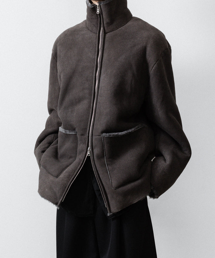 ssstein(シュタイン)のCUT-OFF MOUTON JACKET - GREY KHAKIの公式通販サイトsession福岡セレクトショップ