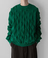 【stein】BUMPY PATTERNED KNIT LS - GREEN