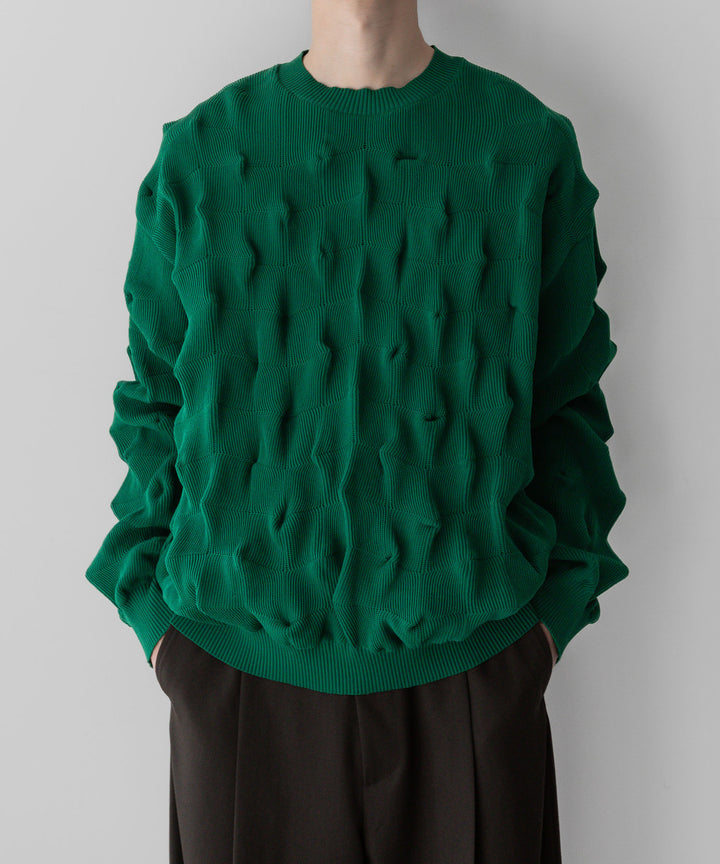 stein(シュタイン)の23AWコレクションBUMPY PATTERNED KNIT LSのGREEN