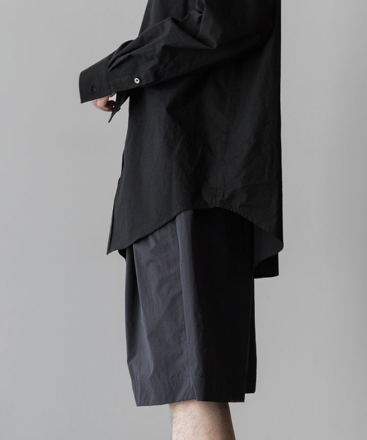 ssstein stein(シュタイン)の24SSコレクションWINDPROOF NYLON WIDE EASY SHORT TROUSERSのDARK GREY KHAKI 公式通販サイトsession福岡セレクトショップ